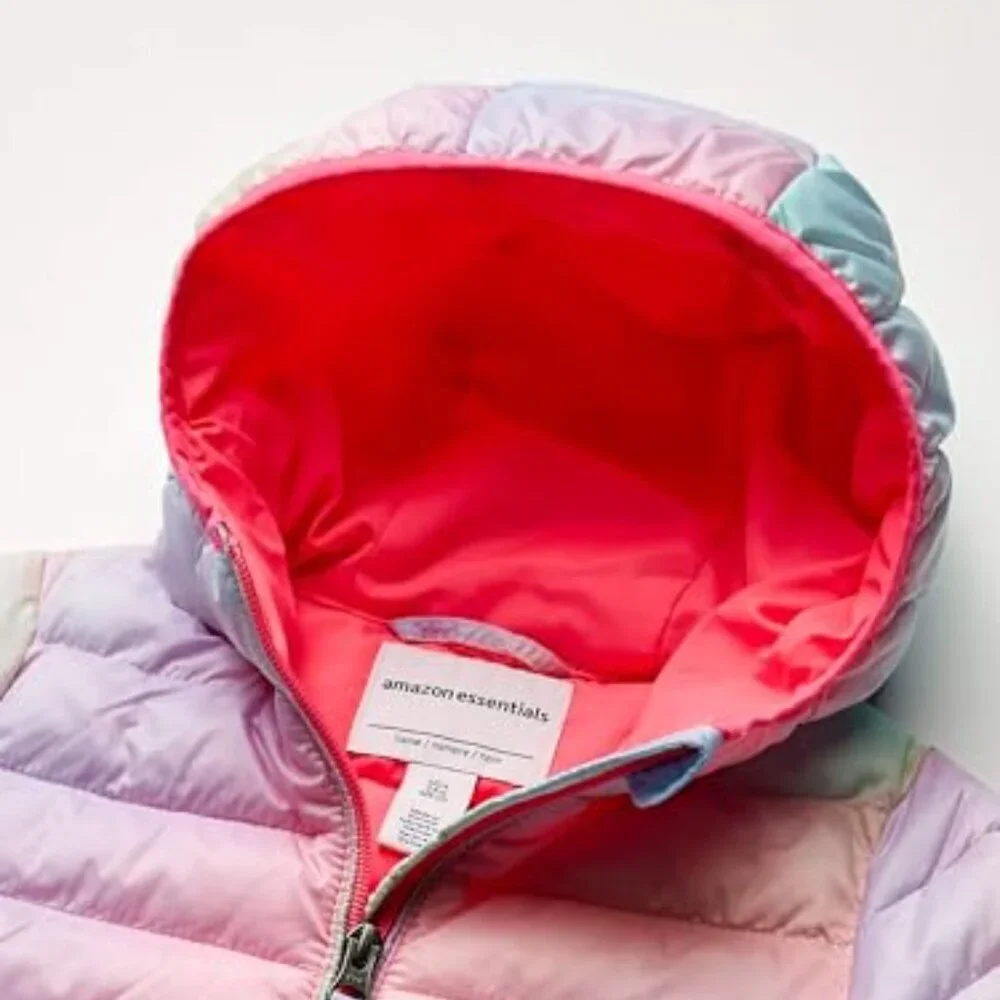 Lightweight Water-Resistant Packable Hooded Puffer Jacket Girls Toddler